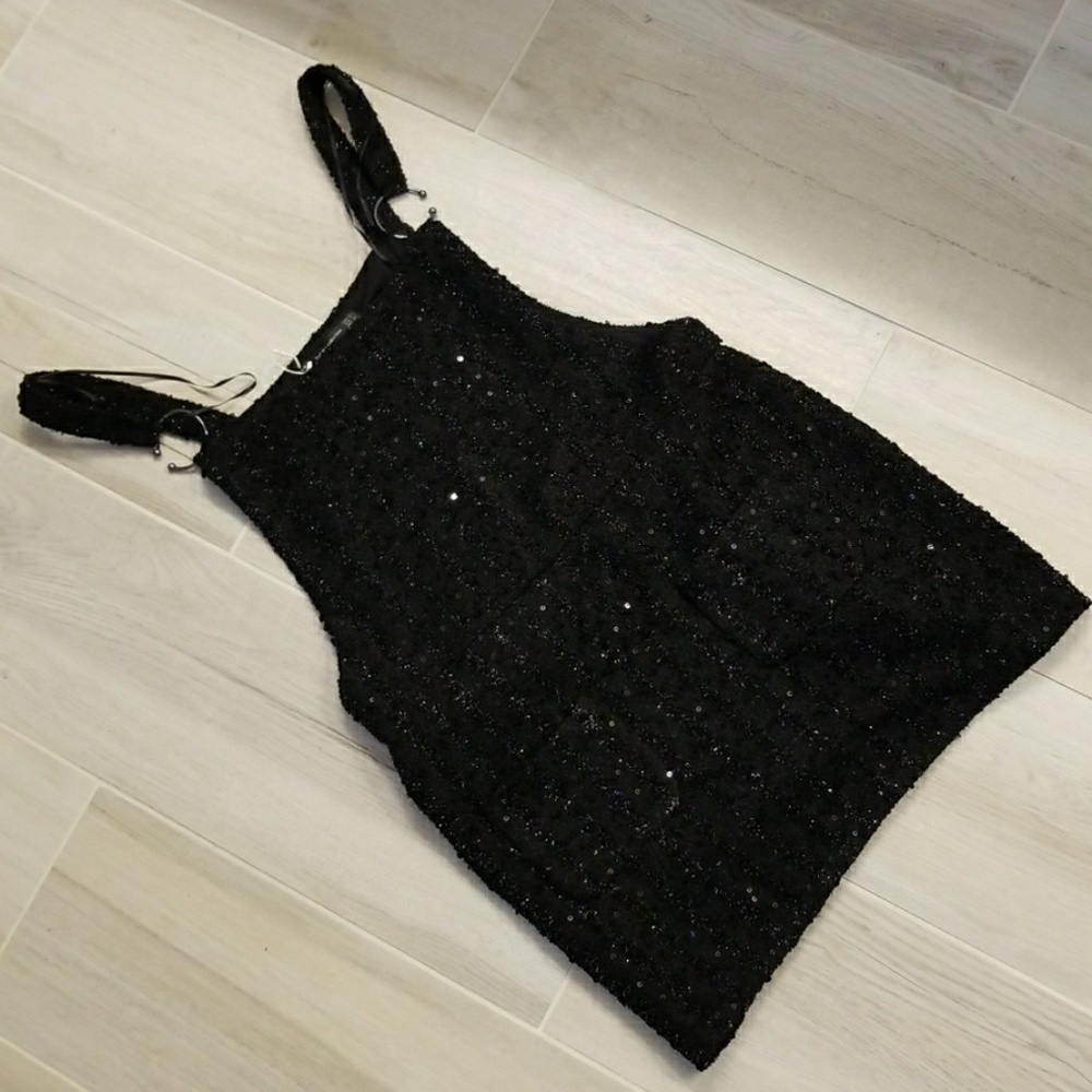 NWT Zara Sequin Overall Sz S